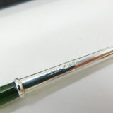 Boxed Set of Edwardian Sterling Silver & Nephrite Jade Pastry Forks Antique 1909