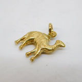 9ct Yellow Gold Walking Camel Charm Pendant Vintage c1970