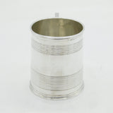 Victorian Sterling Silver Lined Pattern Christening Mug Antique 1847 London