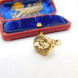 9ct Yellow Gold Faceted Citrine Set Fob Seal Pendant Vintage 1983 London