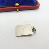 Edwardian .800 Silver & Enamel Sudanese Postage Stamp Souvenir Charm c1910