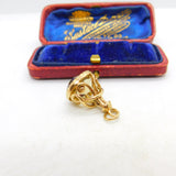 9ct Yellow Gold Faceted Citrine Set Fob Seal Pendant Vintage 1983 London