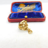 9ct Yellow Gold Faceted Citrine Set Fob Seal Pendant Vintage 1983 London