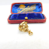 9ct Yellow Gold Faceted Citrine Set Fob Seal Pendant Vintage 1983 London