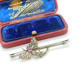 Parisian Sterling Silver Gilt & Paste True Deco Dragonfly Brooch Antique c1920