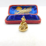 9ct Yellow Gold Faceted Citrine Set Fob Seal Pendant Vintage 1983 London