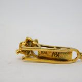10ct Yellow Gold Eskimo Inuit with Dog Sled Charm Pendant Vintage c1970