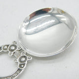 Shetland Scottish Sterling Silver Celtic Pattern Tea Caddy Spoon Antique