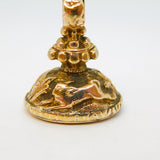 George III Gold Cased Carnelian Agate Intaglio Hunting Scene Fob Antique c1820