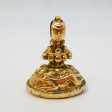 George III Gold Cased Carnelian Agate Intaglio Hunting Scene Fob Antique c1820