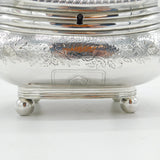 George III Large Sterling Silver Two-Part Tea Caddy Antique 1814 London Peter & William Bateman