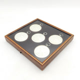 Boxed Victorian Set of Sterling Silver Agricultural Medals Antique 1890s