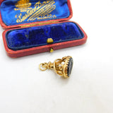 9ct Gold Carved Onyx Centurion Fob Seal Pendant Vintage 1983 London