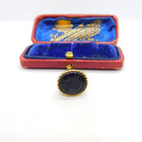 9ct Gold Carved Onyx Centurion Fob Seal Pendant Vintage 1983 London