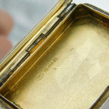 Sterling Silver, Red Guilloche Enamel, Marcasite Compact Box Antique 1928 Deco