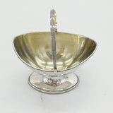 George III Sterling Silver Floral Swing Handle Sugar Basket Antique 1786 London