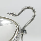 Art Deco Large Sterling Silver Snake Handle Centrepiece Classical Bowl Antique