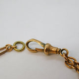 Edwardian 9ct Rose & White Gold Fancy Link Chain Bracelet Antique c1910