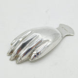 Sterling Silver Georgian Style Hand Form Tea Caddy Spoon Vintage Sheffield