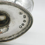 George III Sterling Silver Floral Swing Handle Sugar Basket Antique 1786 London