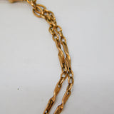 Edwardian 9ct Rose & White Gold Fancy Link Chain Bracelet Antique c1910