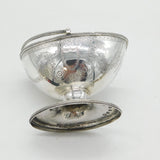 George III Sterling Silver Floral Swing Handle Sugar Basket Antique 1786 London