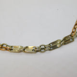 Edwardian 9ct Rose & White Gold Fancy Link Chain Bracelet Antique c1910