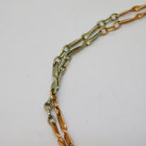 Edwardian 9ct Rose & White Gold Fancy Link Chain Bracelet Antique c1910