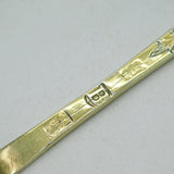 George I Boxed Set of Six Britannia Silver Gilt Trefid Dessert Spoons Antique 1717 London