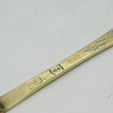 George I Boxed Set of Six Britannia Silver Gilt Trefid Dessert Spoons Antique 1717 London