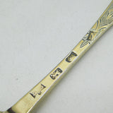 George I Boxed Set of Six Britannia Silver Gilt Trefid Dessert Spoons Antique 1717 London