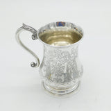 Anglo-Indian Colonial Sterling Silver Christening Mug Antique c1850 Madras