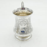 Anglo-Indian Colonial Sterling Silver Christening Mug Antique c1850 Madras