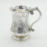 Anglo-Indian Colonial Sterling Silver Christening Mug Antique c1850 Madras
