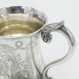 Anglo-Indian Colonial Sterling Silver Christening Mug Antique c1850 Madras