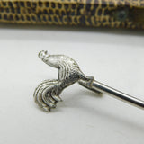 Boxed Set of Sterling Silver Chicken Terminal Cocktail Sticks Antique 1902 Birmingham