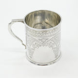 Edwardian Sterling Silver Christening Mug Antique 1903 London Engraved
