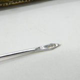 Boxed Set of Sterling Silver Chicken Terminal Cocktail Sticks Antique 1902 Birmingham