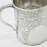 Edwardian Sterling Silver Christening Mug Antique 1903 London Engraved