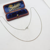 Italian 18ct White Gold Diamond Cut Curb Chain Necklace 18" Length Vintage