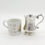 Anglo-Indian Colonial Sterling Silver Christening Mug Antique c1850 Madras