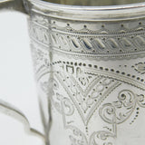 Edwardian Sterling Silver Christening Mug Antique 1903 London Engraved