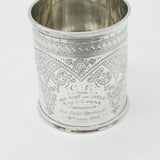 Edwardian Sterling Silver Christening Mug Antique 1903 London Engraved