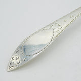Cork Irish Provincial Sterling Silver Bright Cut Serving Spoon Antique Gibson