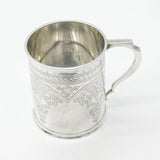 Edwardian Sterling Silver Christening Mug Antique 1903 London Engraved
