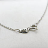 Italian 18ct White Gold Diamond Cut Curb Chain Necklace 18" Length Vintage