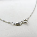 Italian 18ct White Gold Diamond Cut Curb Chain Necklace 18" Length Vintage