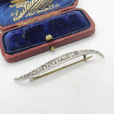 Victorian .900 Silver & Paste Set Wave Dress Brooch Antique c1890 Austrian