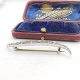 Victorian .900 Silver & Paste Set Wave Dress Brooch Antique c1890 Austrian