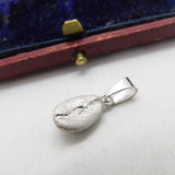 18ct White Gold Coffee Bean Charm or Pendant Vintage c2000